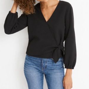 Madewell Texture & Thread Wrap Top